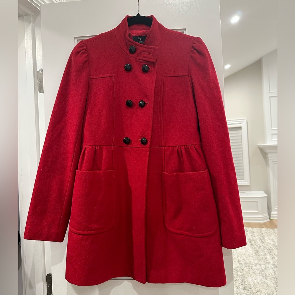 Red Peacoat - Aqua Bloomingdales size Small